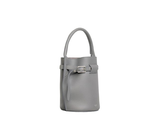 Celine Celine Big Bag Nano Bucket In Supple Grained Calfskin With Silver Metal Hardware Grey - view 3