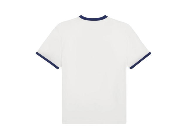 Celine Celine Blason Loose T-Shirt In Cotton Jersey Off White-Ocean-Black - view 2