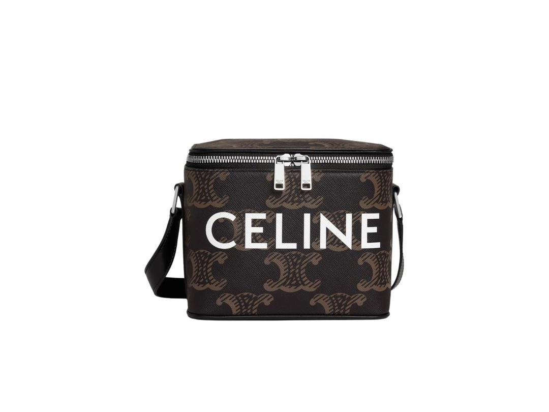 Celine Celine Boite Celine In Triomphe Canvas XL With Celine Print Black