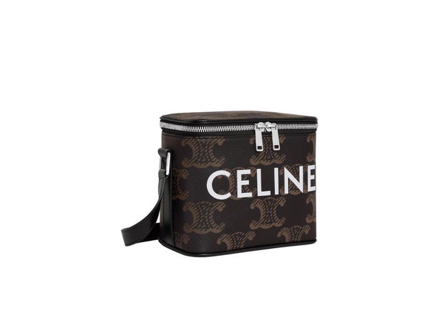 Celine Celine Boite Celine In Triomphe Canvas XL With Celine Print Black - view 2