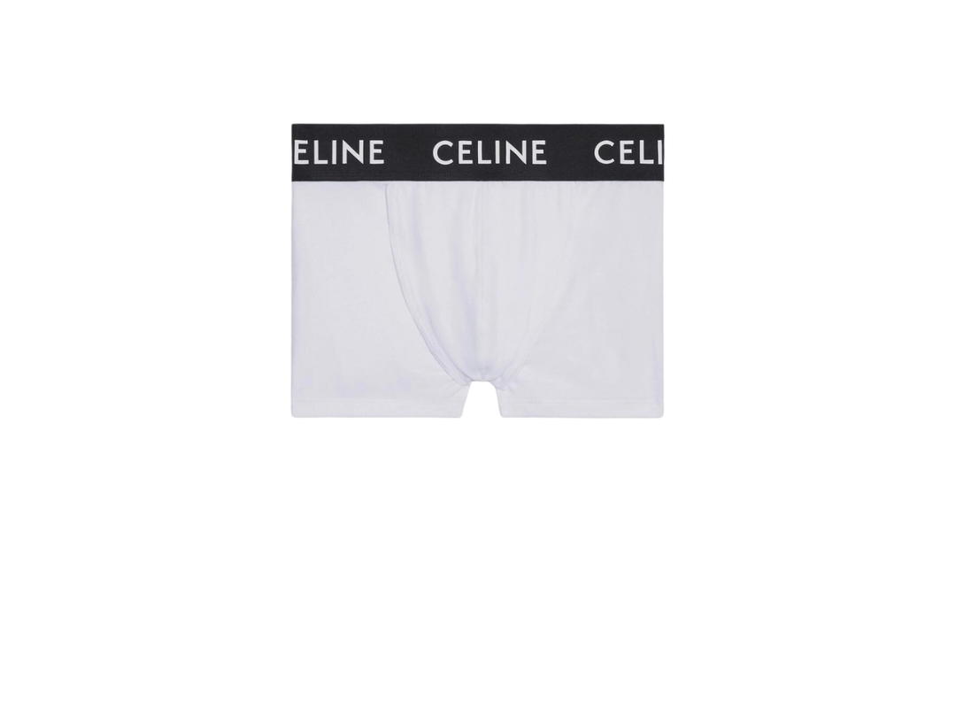 Celine Celine Boxers In Cotton Jersey White Black