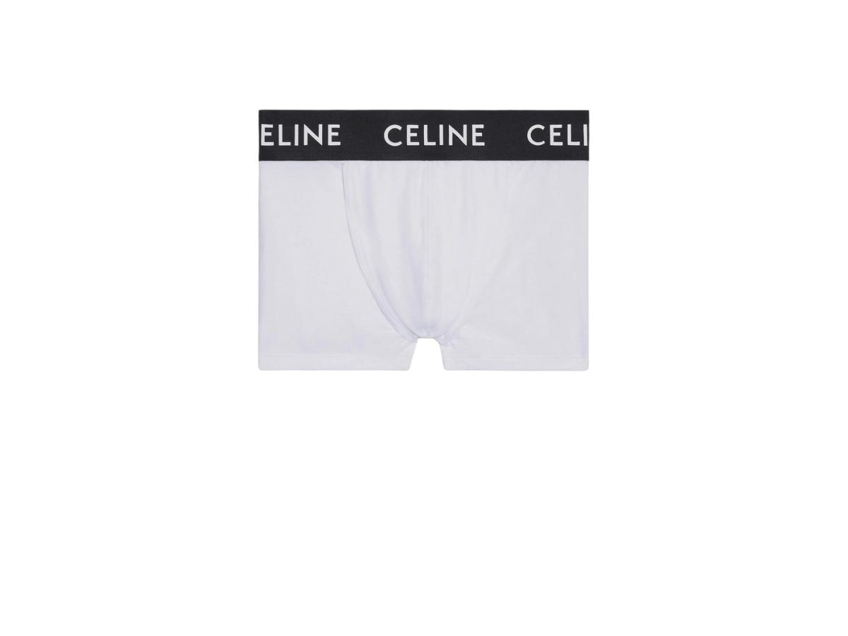 Celine Celine Boxers In Cotton Jersey White Black