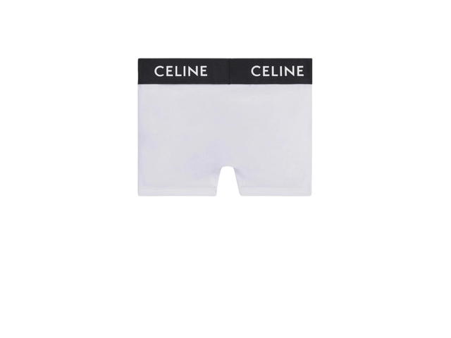 Celine Celine Boxers In Cotton Jersey White Black - view 2