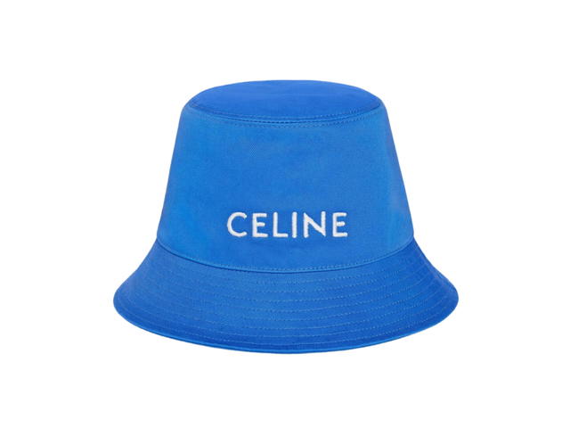 Celine Celine Bucket Hat In Cotton Gabardine Electric Blue - view 1