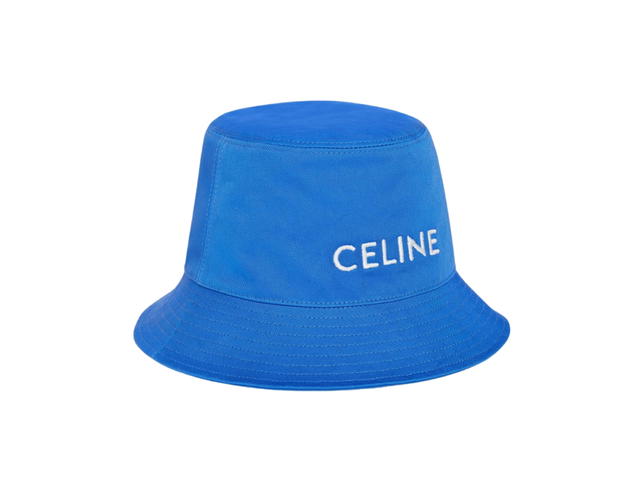 Celine Celine Bucket Hat In Cotton Gabardine Electric Blue - view 2