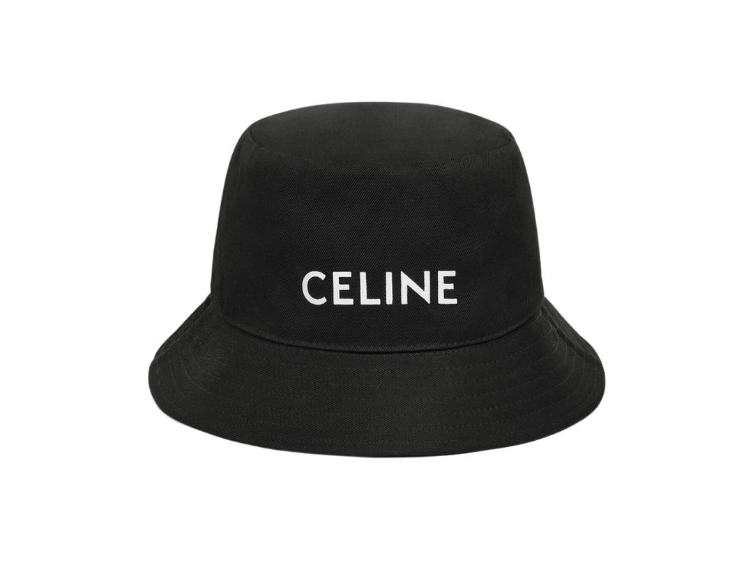 Celine Celine Bucket Hat In Gabardine Cotton Ultra Black