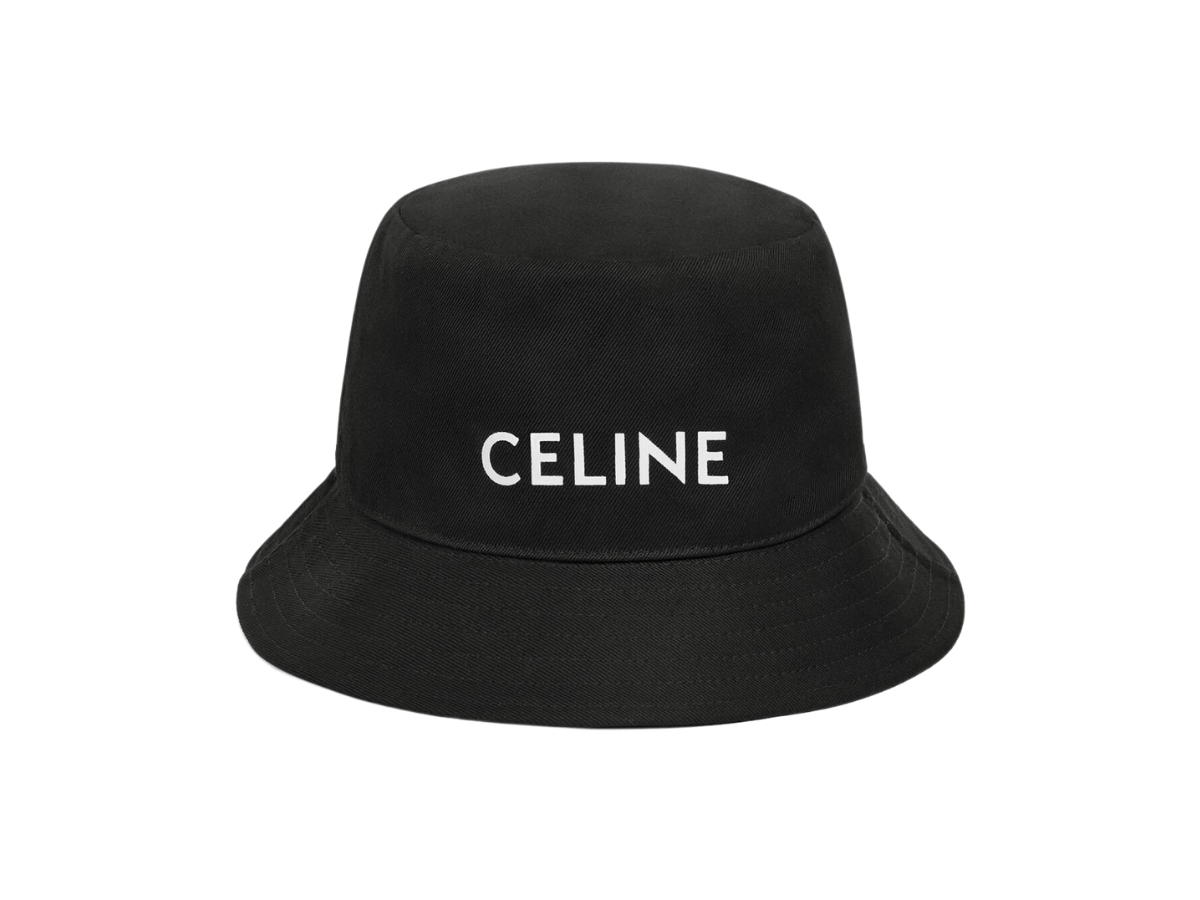 Celine Celine Bucket Hat In Gabardine Cotton Ultra Black