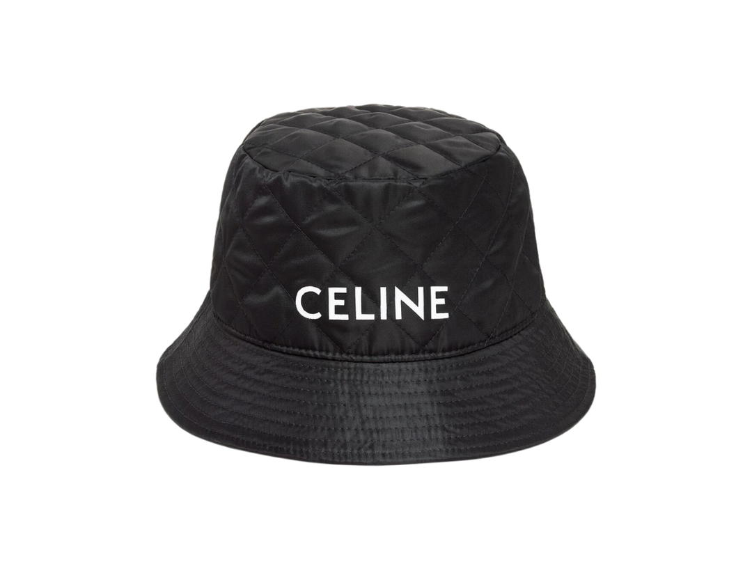 Celine Celine Bucket Hat In Nylon Twill Black