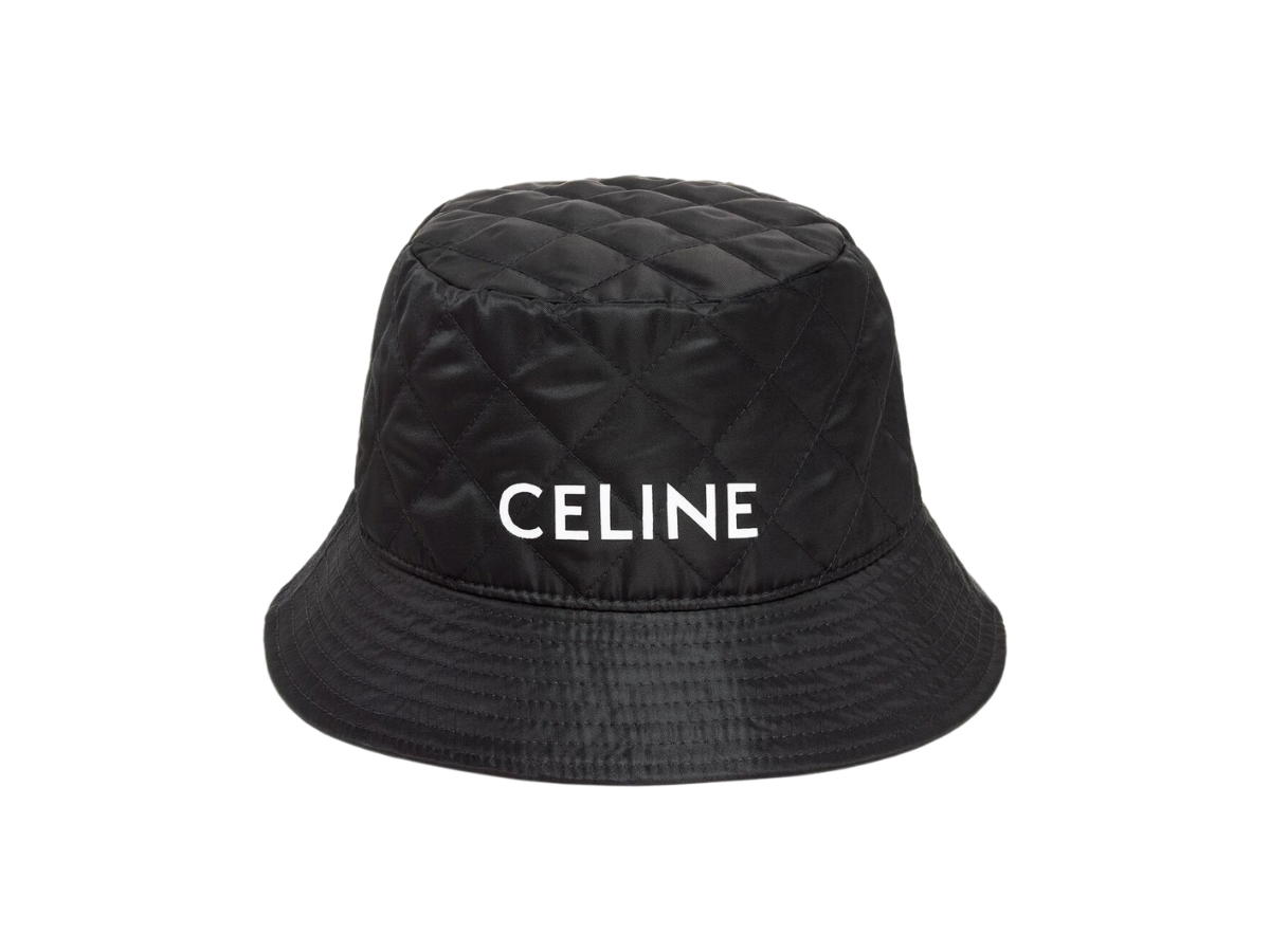 Celine Celine Bucket Hat In Nylon Twill Black
