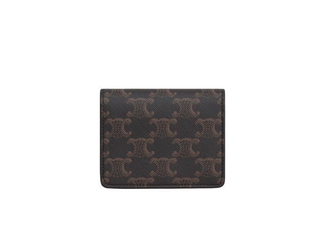 Celine Celine Business Card Holder Triomphe In Triomphe Canvas Tan - view 2