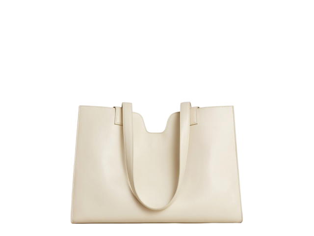Celine Celine Cabas 16 In Smooth Calfskin With Gold Finishing Limestone - view 2