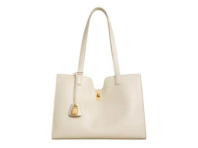 Celine Celine Cabas 16 In Smooth Calfskin With Gold Finishing Limestone - view 3
