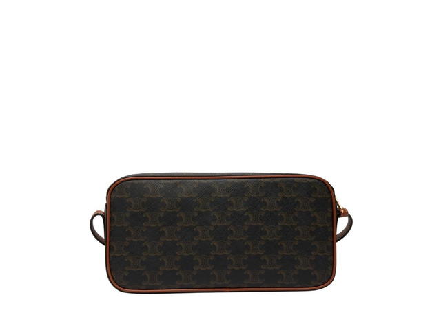 Celine Celine Camera Shoulder Bag Cuir Triomphe In Triomphe Canvas and Calfskin With Gold Finishing Tan - view 2