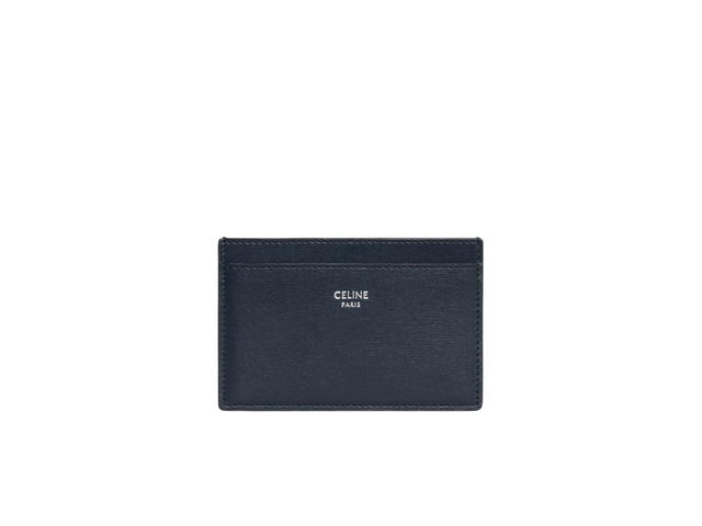 Celine Celine Card Holder In Shiny Calfskin Bleu Sacre - view 1