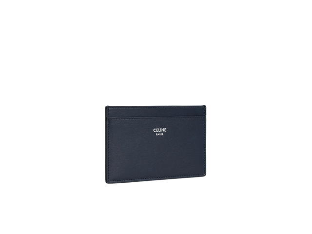 Celine Celine Card Holder In Shiny Calfskin Bleu Sacre - view 3