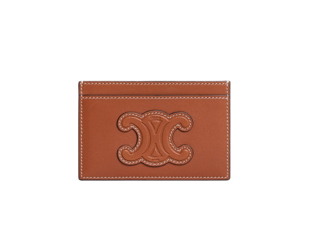 Celine Celine Card Holder In Smooth Lambskin Tan