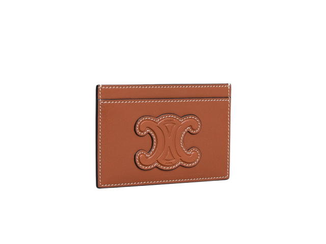 Celine Celine Card Holder In Smooth Lambskin Tan - view 3