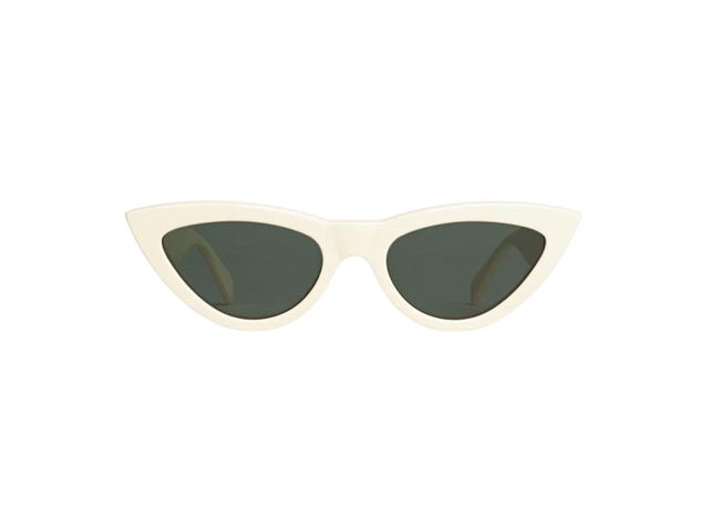 Celine Celine Cat Eye Sunglasses In Acetate White With Organic Lenses - view 1