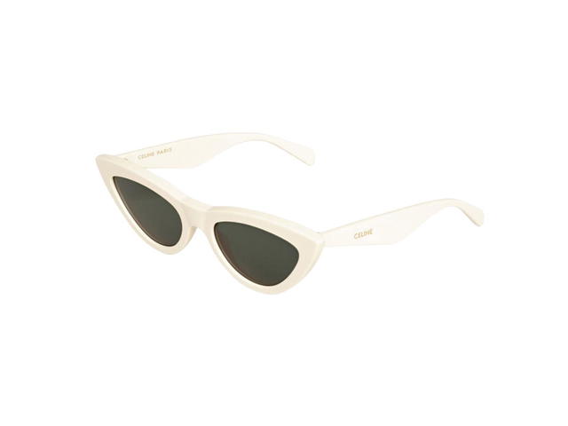 Celine Celine Cat Eye Sunglasses In Acetate White With Organic Lenses - view 2