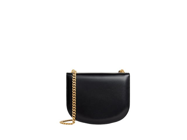 Celine Celine Teen Chain Besace Triomphe In Shiny Calfskin Black - view 3