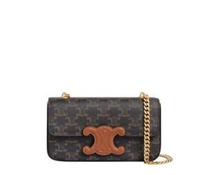 Buy Celine Chain Shoulder Bag Cuir Triomphe In Triomphe Canvas And Calfskin With Gold Finishing Tan at Sasom – Authentic and Ready to Ship
