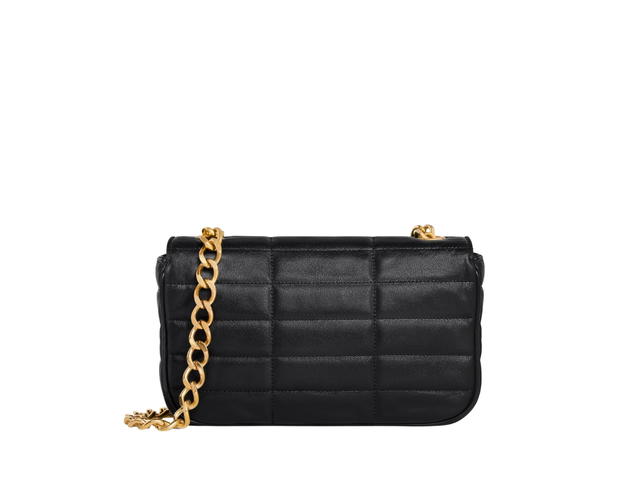 Celine Celine Chain Shoulder Bag In Quilted Calfskin With Matelasse Monochrome Celine Black - view 2
