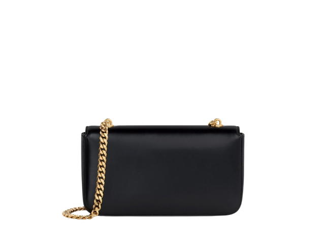 Celine Celine Chain Shoulder Bag Triomphe In Shiny Calfskin With Gold Finishing Black - view 2