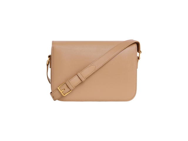 Celine Celine Classique Triomphe Bag In Natural Calfskin With Gold Metal Hardware Sandcastle - view 3