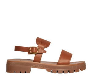 Buy Celine Clea Triomphe Sandal In Calfskin-Vegetal Tanning Tan (W) at Sasom – Authentic and Ready to Ship