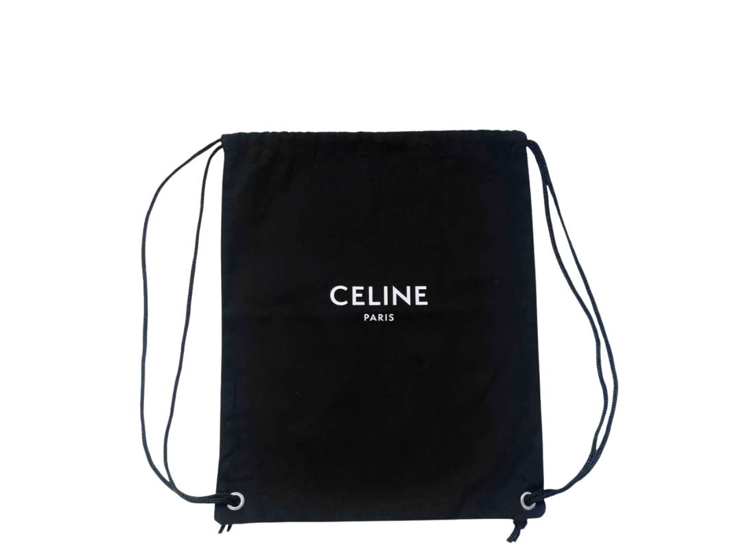 Celine Celine Cloth Backpack In Canvas With Logo Print Black