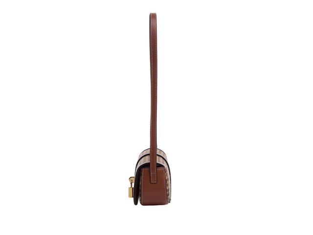 Celine Celine Clutch On Strap Tabou In Tweed And Calfskin With Gold Finishing Multicolor - view 4