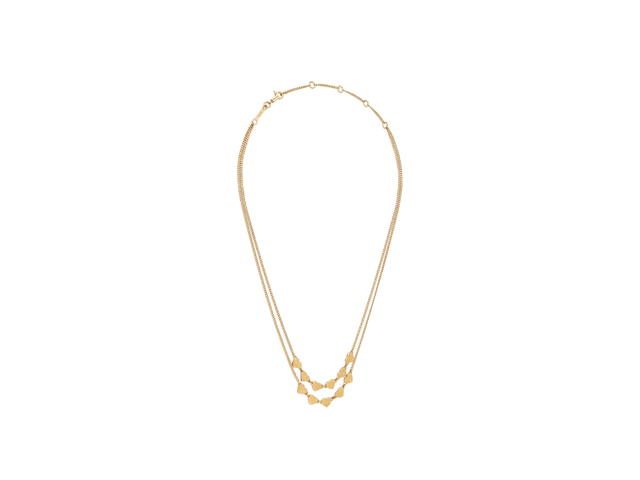 Celine Celine Coeur Celine Double Necklace In Brass With Gold Finish - view 2