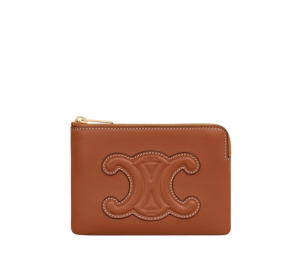 Buy Celine Coin And Card Pouch Cuir Triomphe In Smooth Calfskin With Gold Finishing Tan at Sasom – Authentic and Ready to Ship