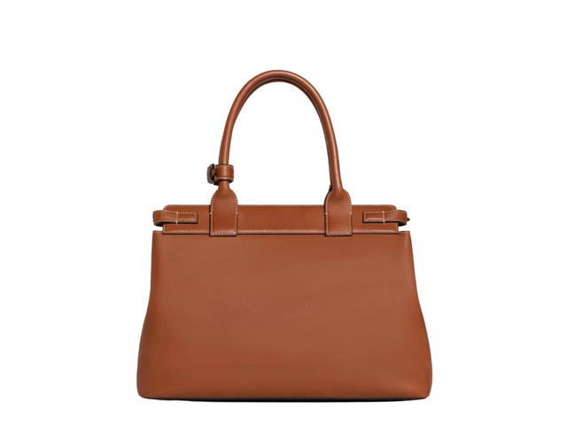 Celine Celine Conti Bag In Natural Calfskin With Gold Finishing Tan - view 2