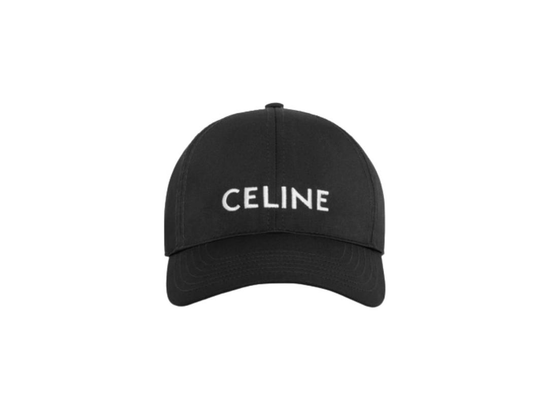 Celine Celine Baseball Cap In Drill Cotton Black