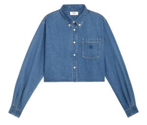 Buy Celine Cropped Shirt In Union Ocean Wash Denim Union Ocean Wash at Sasom – Authentic and Ready to Ship