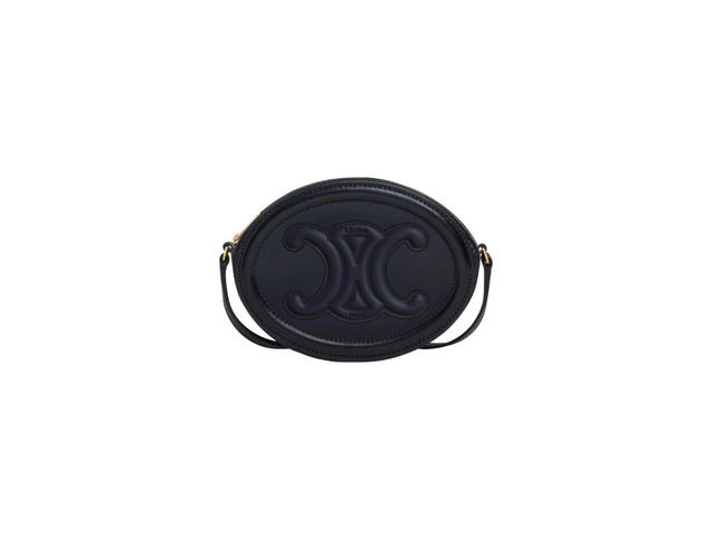 Celine Celine Crossbody Oval Purse Cuir Triomphe In Smooth Calfskin Black - view 1