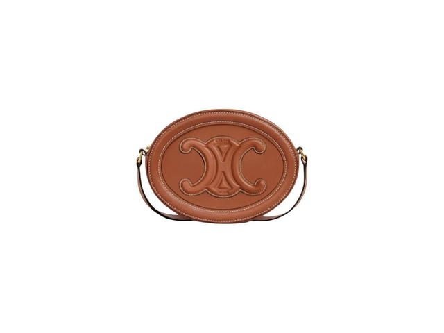 Celine Celine Crossbody Oval Purse Cuir Triomphe In Smooth Calfskin Tan - view 1
