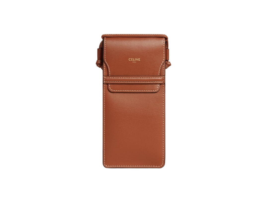 Celine Celine Crossbody Sunglasses Pouch In Smooth Calfskin Brown