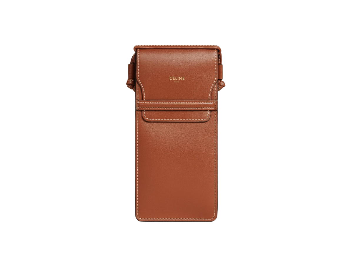 Celine Celine Crossbody Sunglasses Pouch In Smooth Calfskin Brown