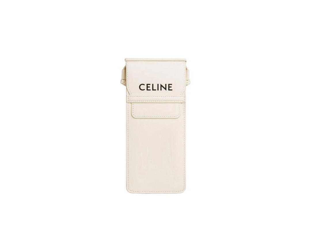 Celine Celine Crossbody Sunglasses Pouch In Smooth Calfskin White