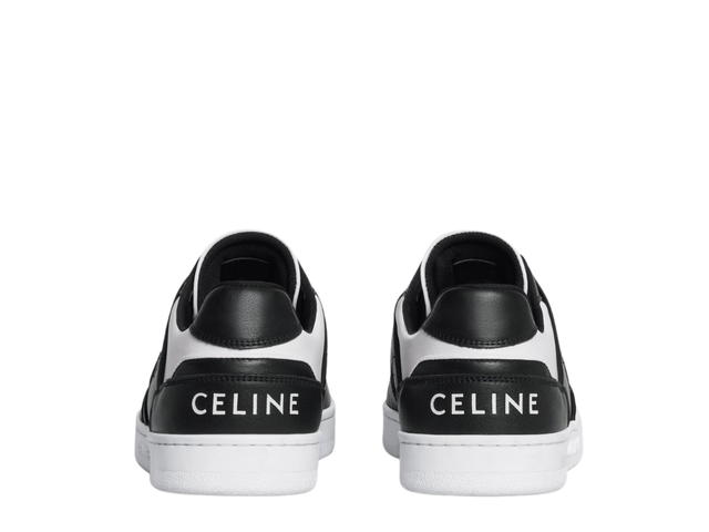 Celine Celine CT-04 Celine Trainer Low Lace-Up Sneaker In Calfskin White Black - view 3