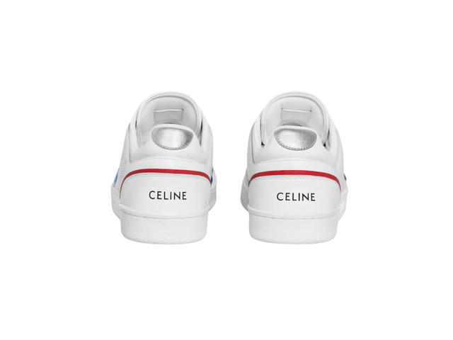 Celine Celine CT-10 Celine Trainer Low Lace-Up Sneaker In Calfskin-Laminated Calfskin And Suede Calfskin Optic White (W) - view 3