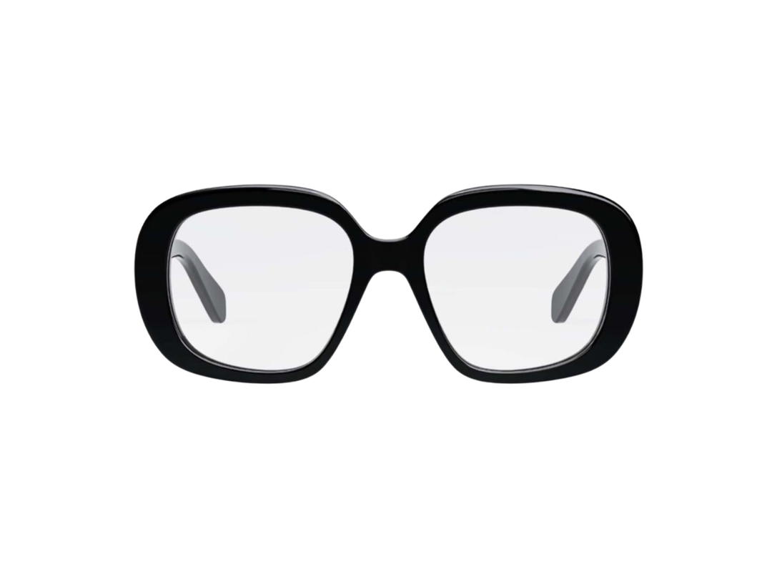 Celine Celine Eyeglasses In Acetate Black With Triomphe gold-tone Hardware