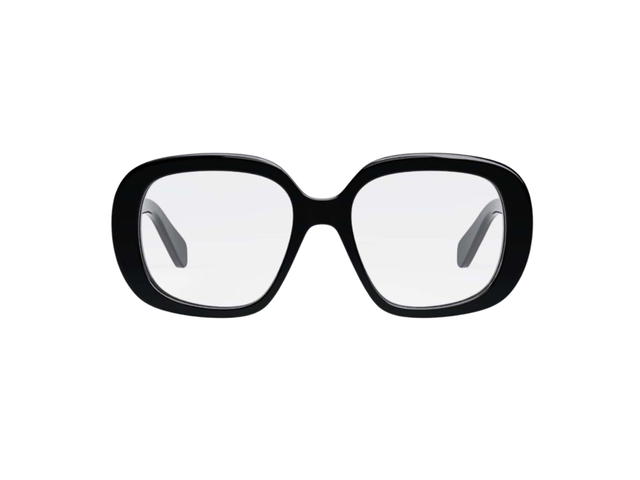Celine Celine Eyeglasses In Acetate Black With Triomphe gold-tone Hardware - view 1