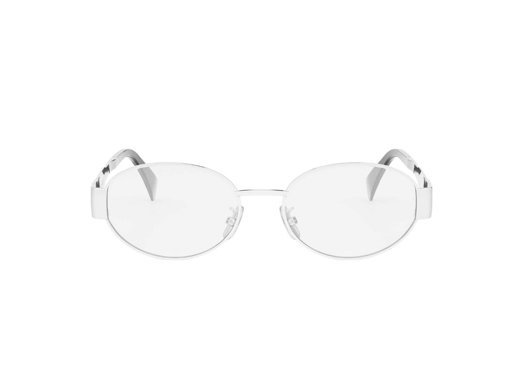 Celine Celine Eyeglasses In Metal Triomphe With Shiny Palladium