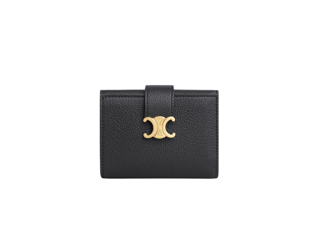 Celine Celine Fine Wallet Celine Victoire In Supple Calfskin Black