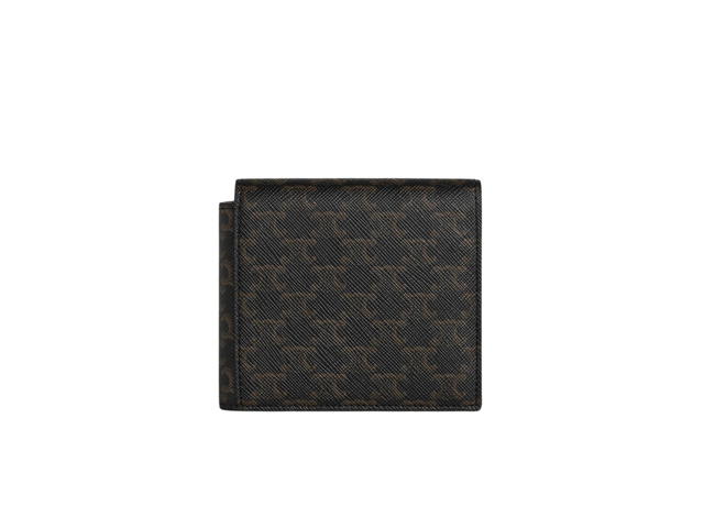 Celine Celine Flap Origami Wallet In Triomphe Canvas And Lambskin With Gold Finishing Tan - view 2