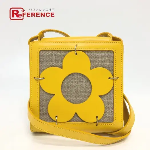 Buy CELINE flour Pochette Shoulder Bag Leather/Canvas Yellow / Beige/SilverHardware at Sasom – Authentic and Ready to Ship