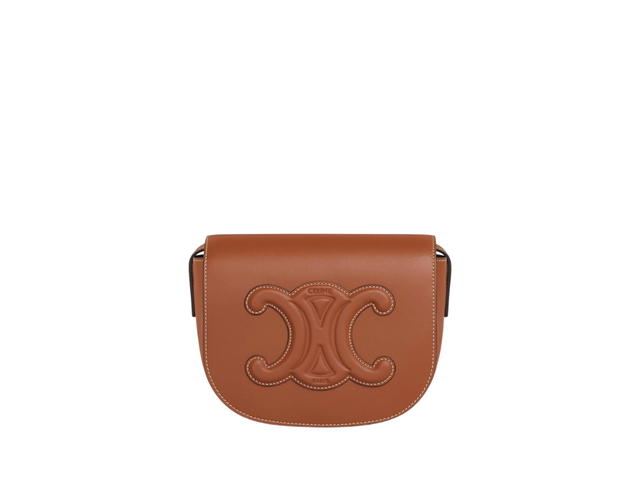 Celine Celine Folco Cuir Triomphe In Smooth Calfskin Tan With Gold Finishing Tan - view 1